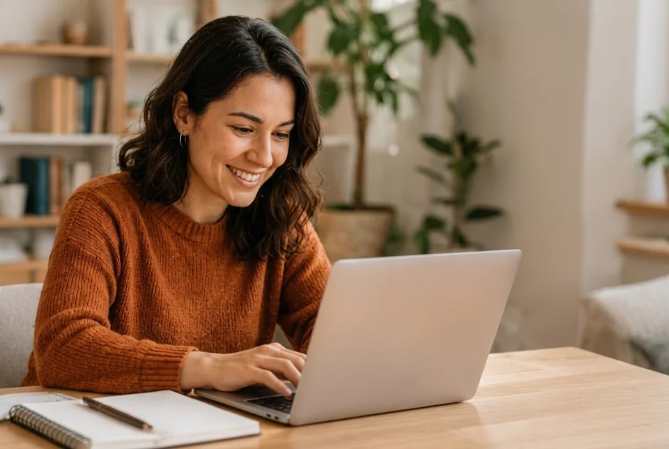 Educadora gestionando su proyecto formativo en Ecademis con autonomía y calidez